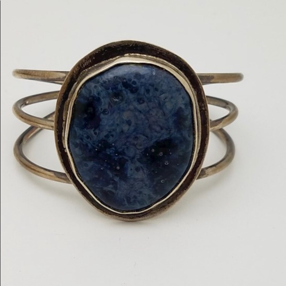STERLING CUFF BRACELET- Signed JLK, small wrist